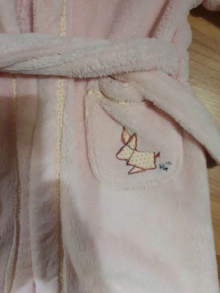 peignoir doux carré blanc 2 ans rose - photo numéro 3