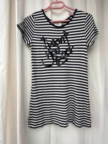 T-shirt long sequins noirs « I want you back »