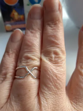 Bague fantaisie ajustable argentée