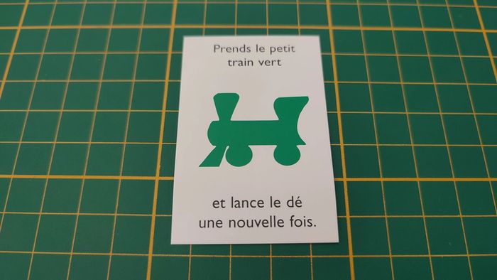 Carte Prends le petit train vert pièce jeu de société Monopoly junior à la fête foraine Hasbro #B83