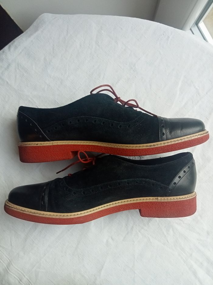 Derbies tout cuir semelle de crepe - photo numéro 5