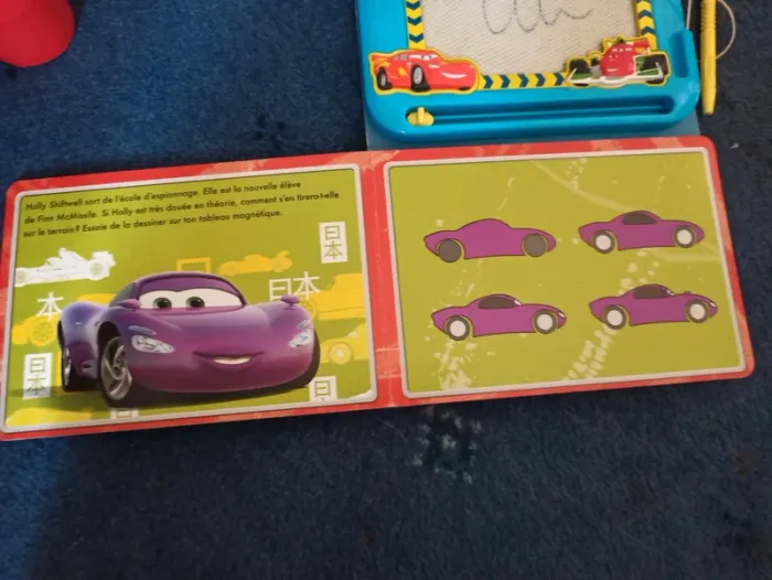 Livre avec ardoise cars - photo numéro 3