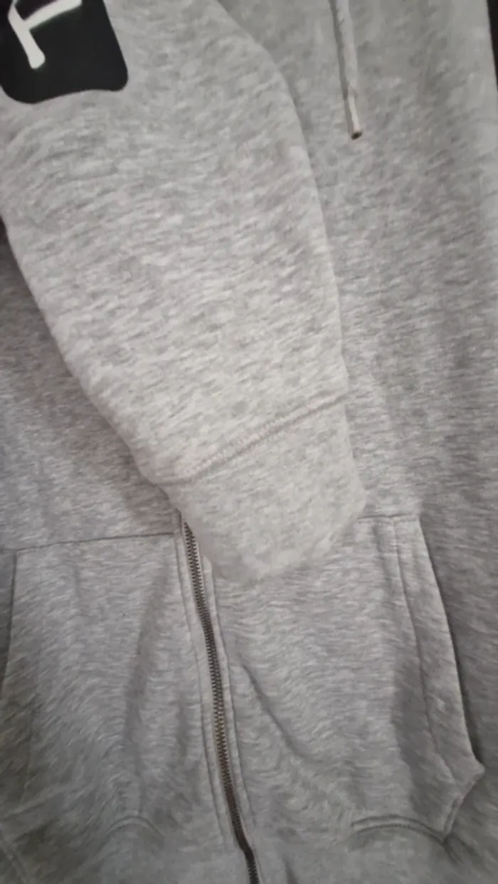 Veste capuche  teddy smith à fermeture gris homme taille L - photo numéro 6