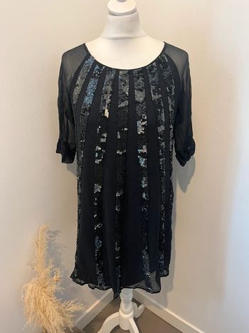 Robe en soie et sequins Bash S