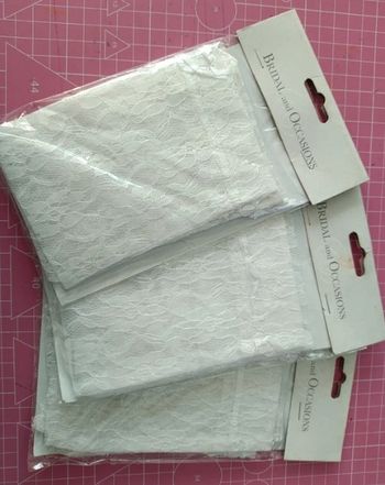 Lot de 3 paquets de 3 sachets en dentelles deco mariage