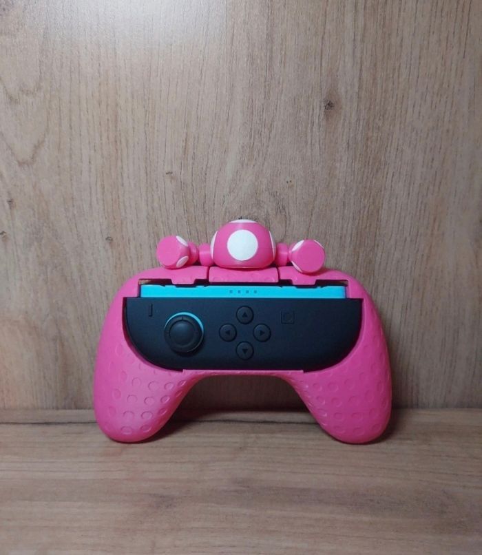 Manette Nintendo mario bros joycon grip switch 2 toadette rose neuf