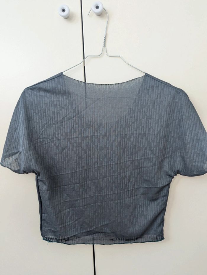 Top court taille L 40 neuf gris - photo numéro 3