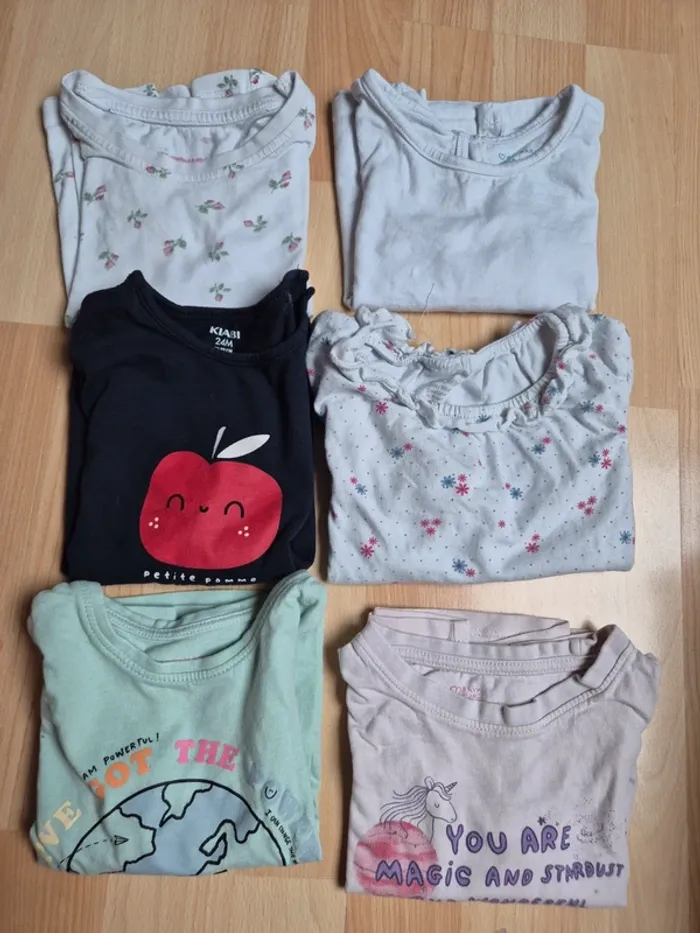Lot de 6 t-shirts manches longues