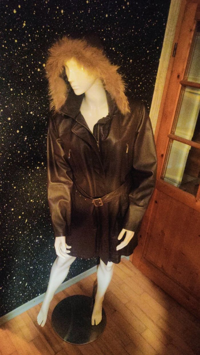 Veste en cuir véritable - photo numéro 2