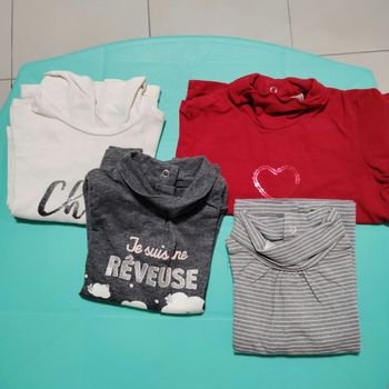 Lot de 4 col roulé 18 mois