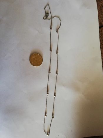 Magnifique fin collier vintage argenté