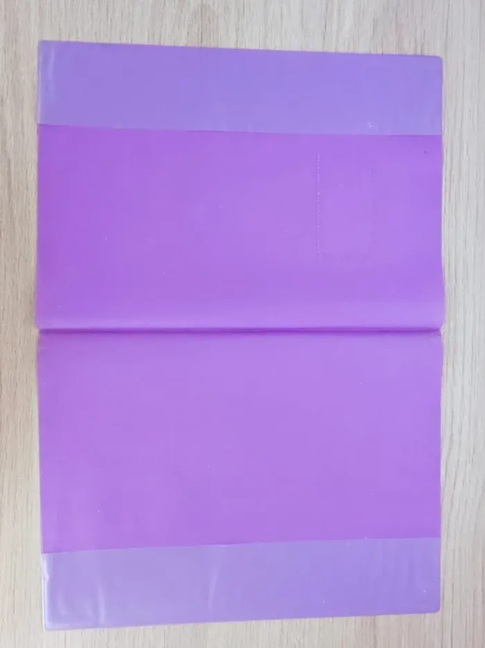 Lot 4 protège-cahier bleu violet jaune rouge - A4 - photo numéro 7