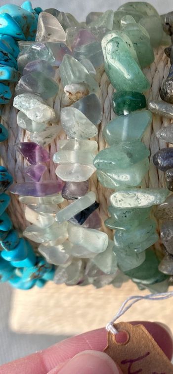 Bracelet en pierres fluorines multicolore x1