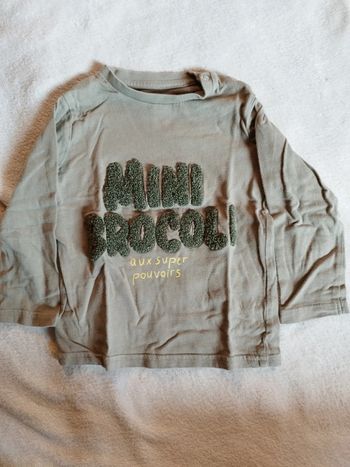 Tee-shirt mini brocolis taille 2 ans