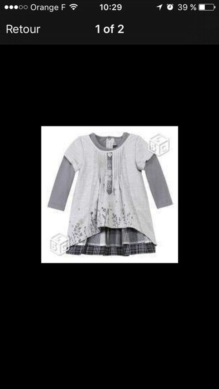 catimini robe gris perle 18 mois