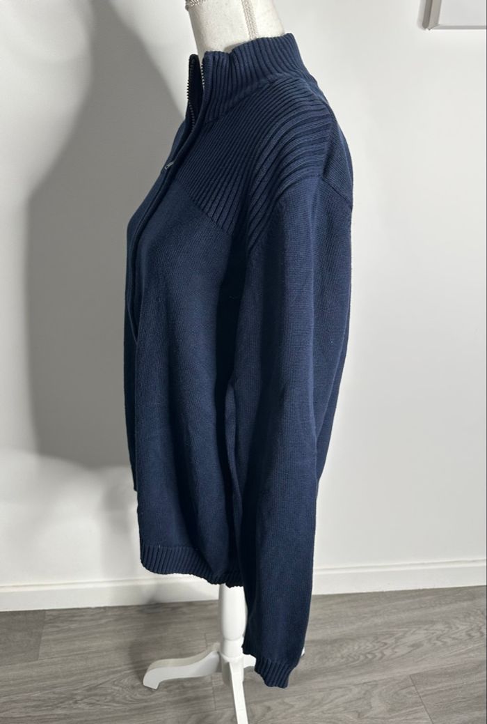Cardigan zip en maille bleu marine TXXL - photo numéro 6