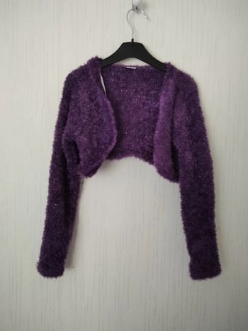 boléro tout doux violet 6 ans