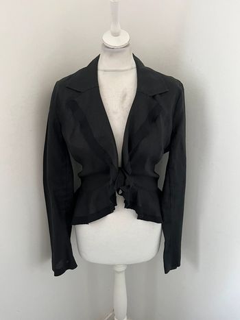 Veste noire en lin promod M