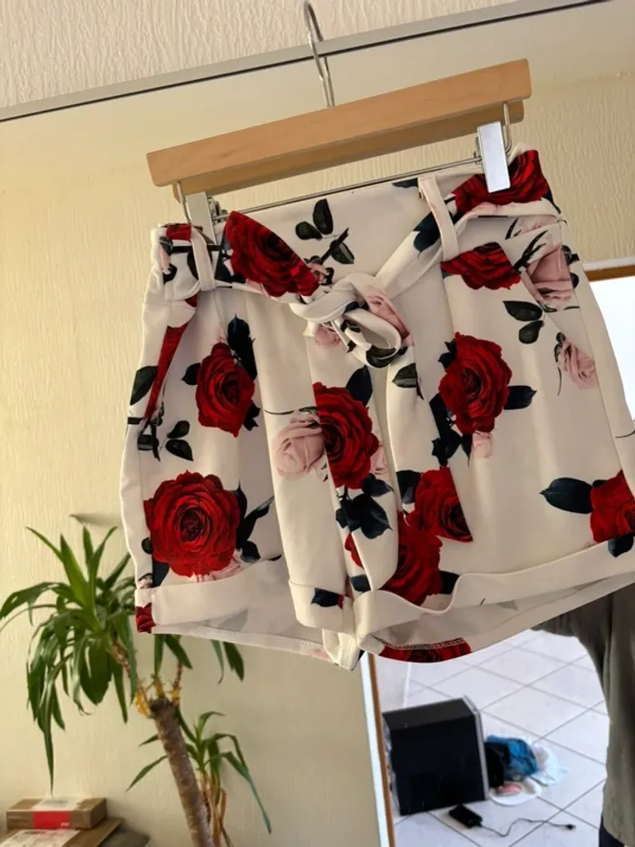 Short fleuri femme 38