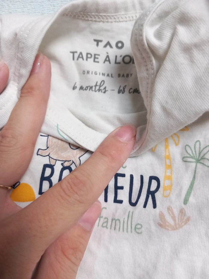 2 body tape à l'œil taille 6 mois - photo numéro 4