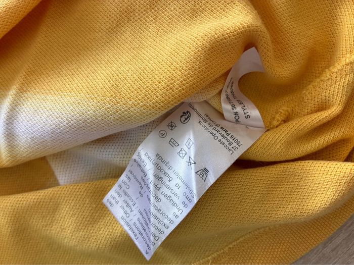 T-shirt Lacoste, rayé Jaune et crème, taille S, homme - photo numéro 6