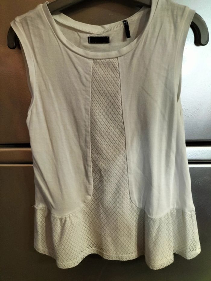 Débardeur tunique blanc 8 ans IKKS - photo numéro 4