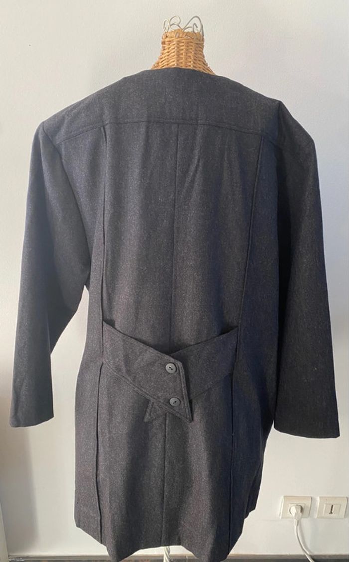 Veste vintage 100 % laine gris anthracite taille 40 - photo numéro 4
