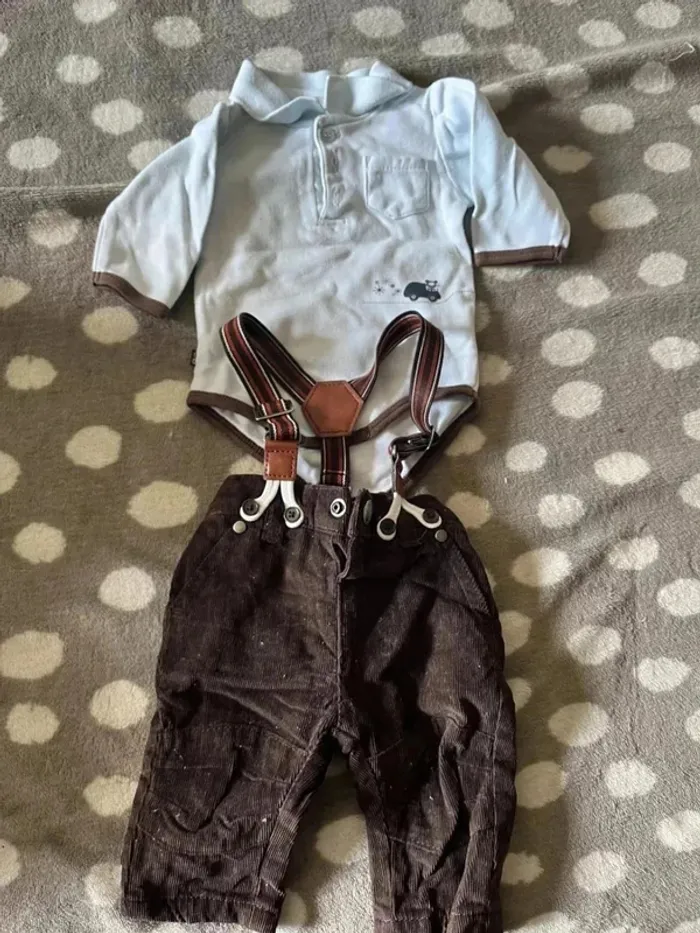 Lot vêtements 34 articles bébé taille 1 mois 53, 54 cm - photo numéro 4