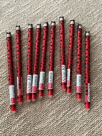 Stylo effaçable avec gomme coccinelle Legami
