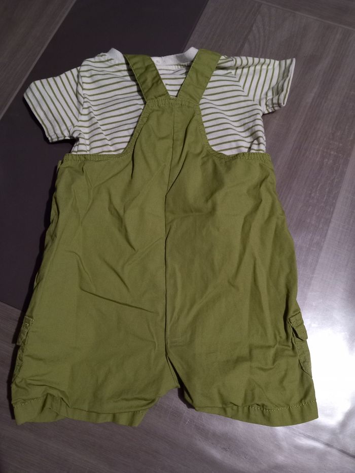 Salopette + t-shirt  12mois - photo numéro 2