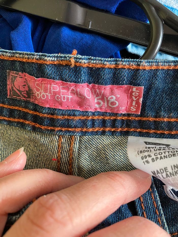 Jeans Levi’s 518 Superlow Boot Cut Taille 8R - photo numéro 3