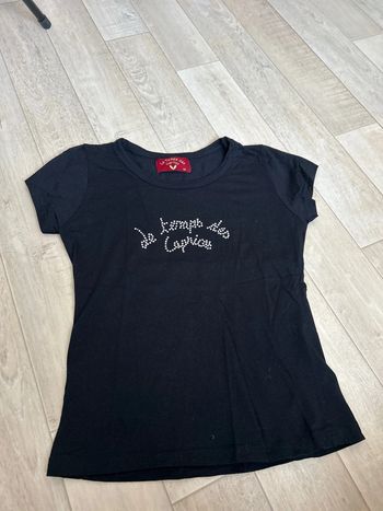 Tee shirt noir à strass