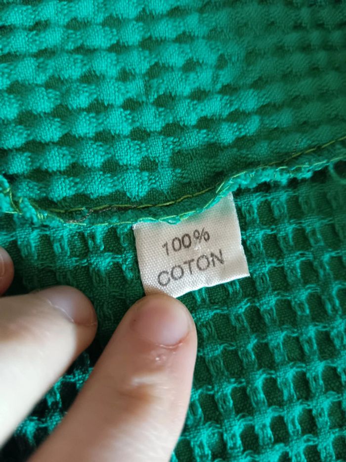 Veste ample nid d'abeille verte - photo numéro 8