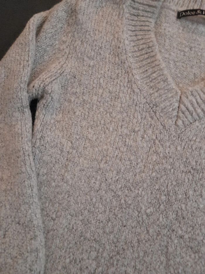 Robe pull gris chiné taille s de chez dolce & rosa - photo numéro 2