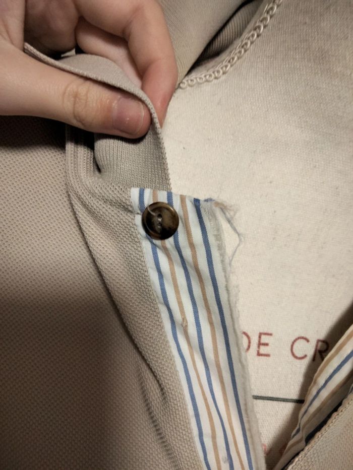 Polo oxford beige taille XL - photo numéro 3