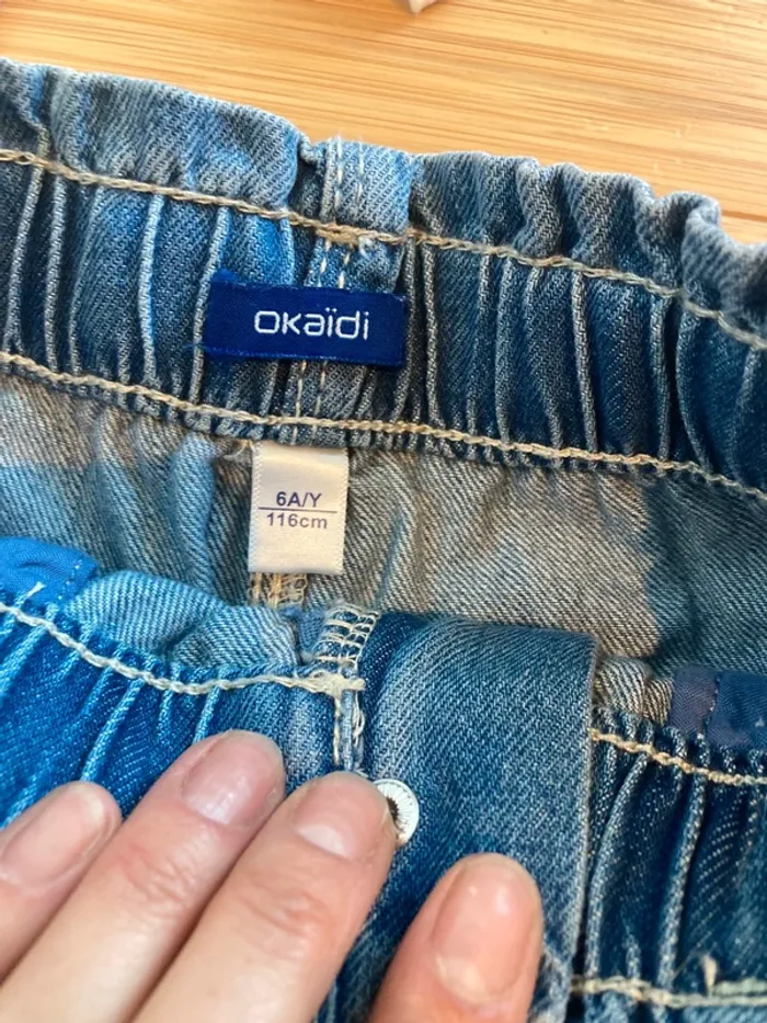 6 ans - Ensemble 2 pièces - un short en jean et un t-shirt manches courtes - photo numéro 3