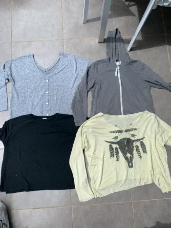 Lot de 4 pulls taille XL femme idéal mi saison pimkie, undiz, kiabi