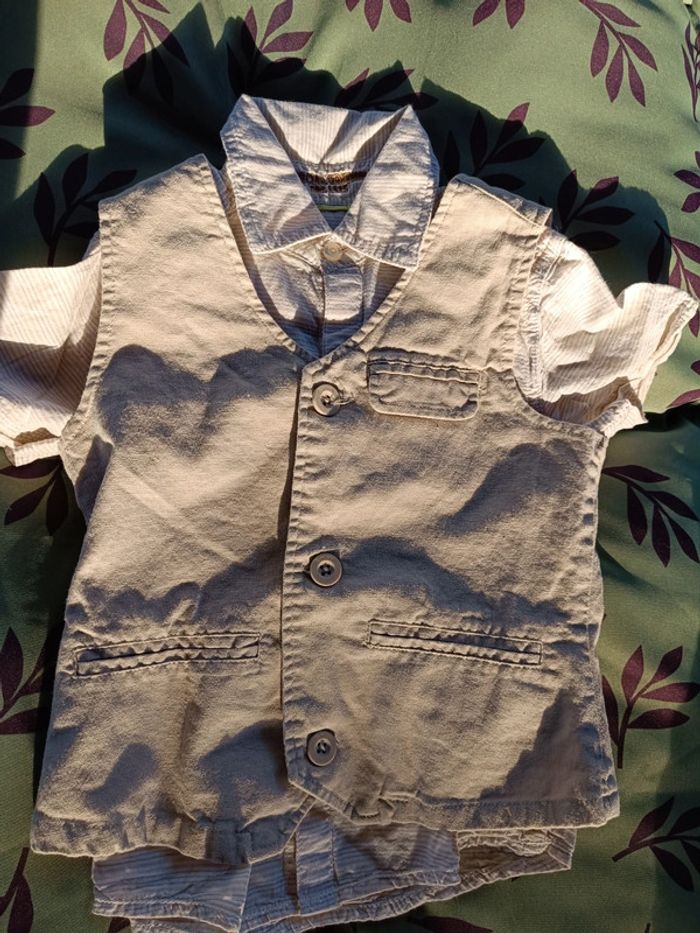 Gilet de costume et chemise 4 ans