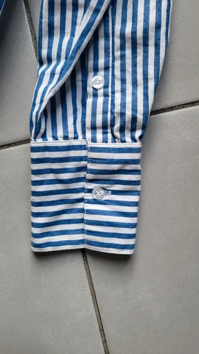 Chemise rayée bleue et blanche - photo numéro 7