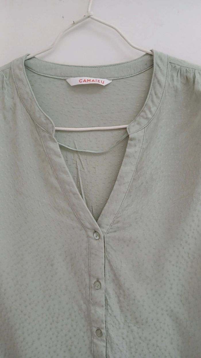 Chemisier vert d'eau Camaieu - photo numéro 3