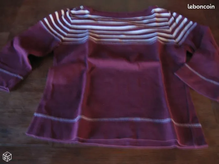 Tee Shirt Rayé col Bateau
