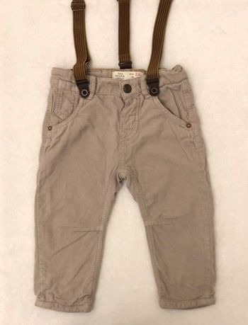 Joli pantalon habillé doublé avec bretelles chaud bébé garçon 9 mois 12 mois Zara