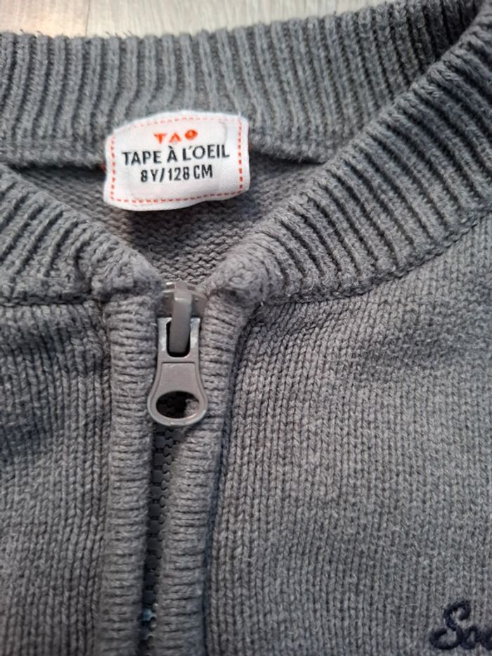 Gilet zippé gris TAO 8 ans south ill - photo numéro 4