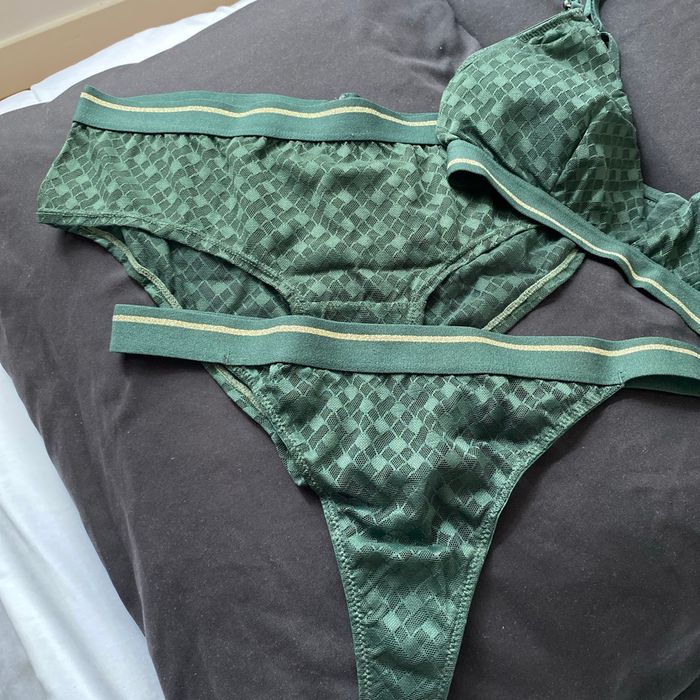 Ensemble lingerie kaki 3 pièces - photo numéro 2