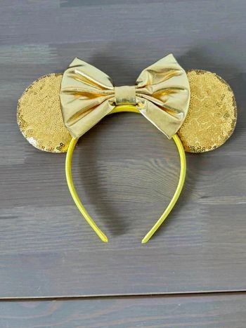 Serre-tête doré à sequins avec nœud - Disney