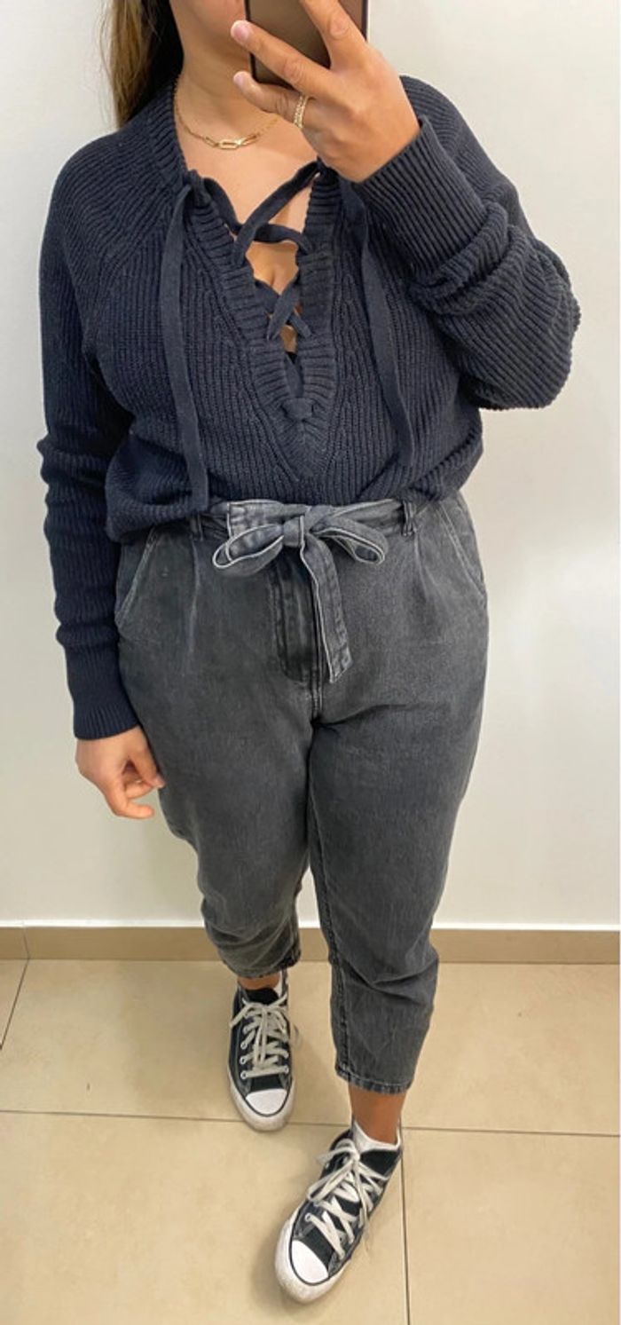 Superbe Pull  Côtelé A Nouer Taille M - photo numéro 8