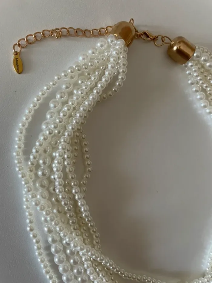 Collier multicouches perles artificielle Maxmara - photo numéro 4