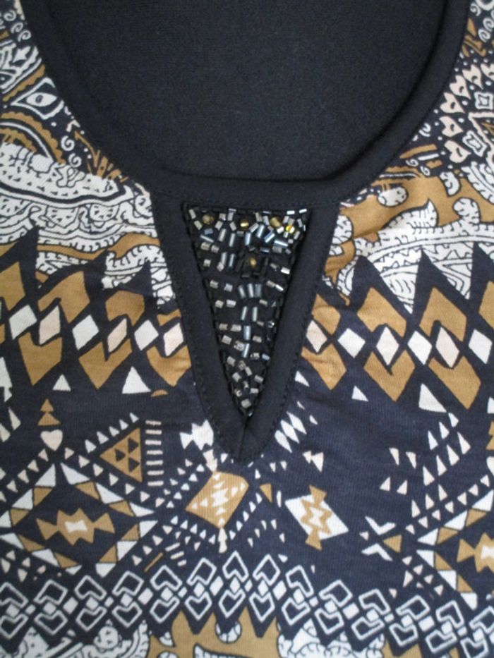 T-shirt noir et camel imprimé Agathe & Louise 40 - photo numéro 4