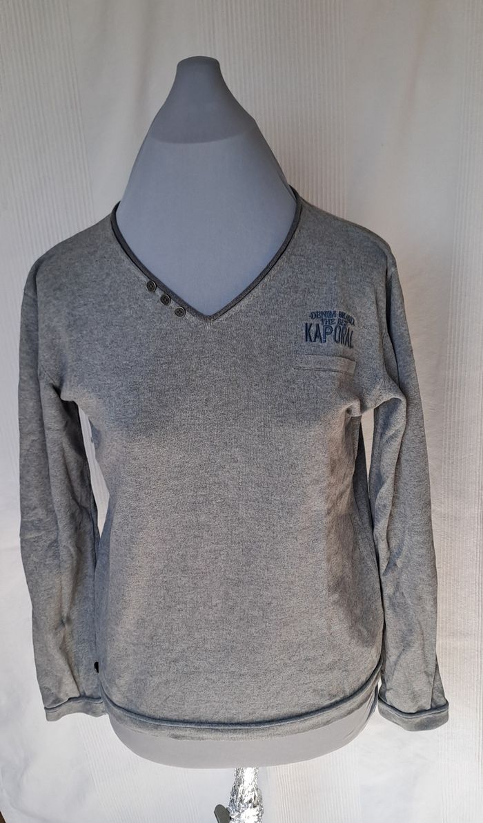 Pull gris kaporal Taille S - photo numéro 2