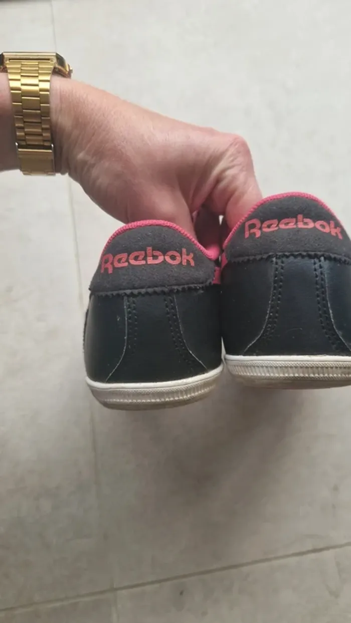 Basket Reebok taille 41 noir et rose tres bon etat - photo numéro 7